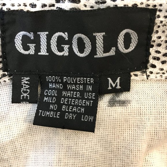 70's Style Gigolo Blk Wh Snakeprint Embossed Velveteen Shirt - Picture 9 of 10